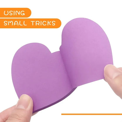 656 Sheets 3"x3" Heart Shaped Sticky Notes