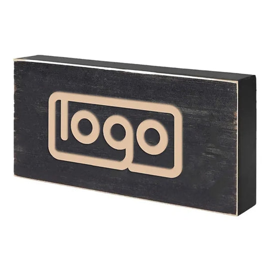 7.9X3.9 Inch Wooden Desk Decor Box Sign