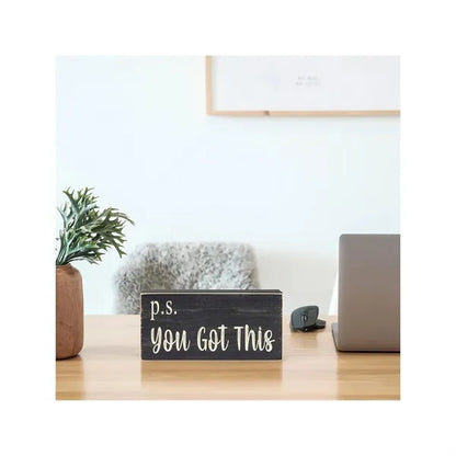 7.9X3.9 Inch Wooden Desk Decor Box Sign
