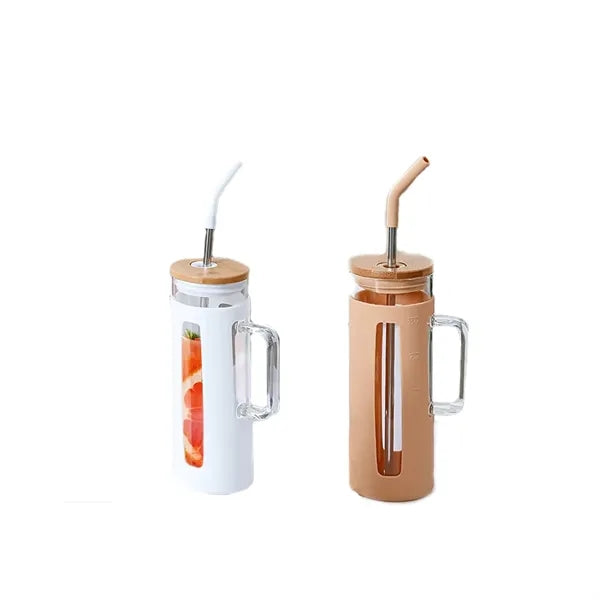 20oz BPA Free Glass Straw Tumbler w/ Handle