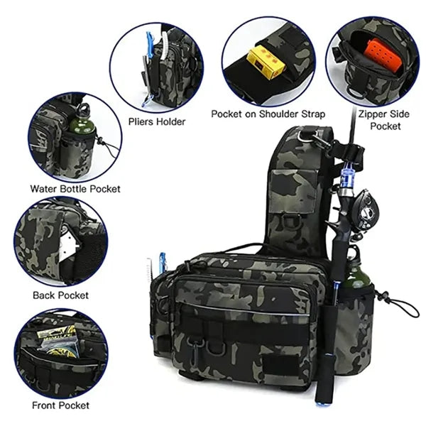 Fishing Hunting Tackle Bag Fanny Pack Waterproof Waist