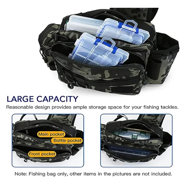 Fishing Hunting Tackle Bag Fanny Pack Waterproof Waist