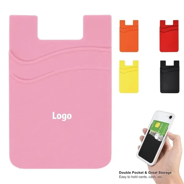 Silicone Double Layer Phone Card Holder