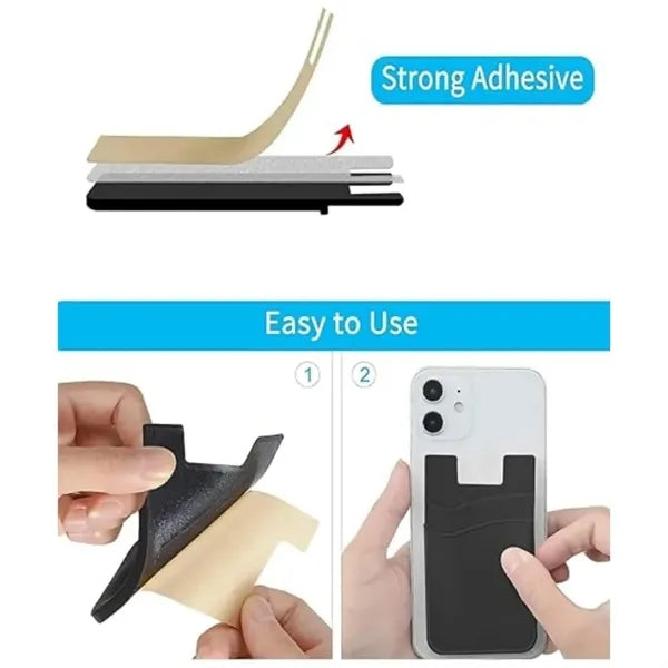 Silicone Double Layer Phone Card Holder