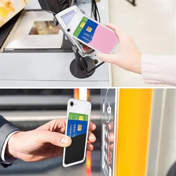 Silicone Double Layer Phone Card Holder