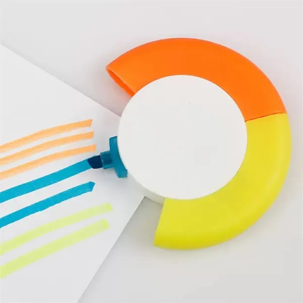Circular Fluorescent Highlighter Pen