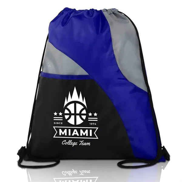 Tri Color Drawstring Sport Pack Bag ( 14" X 16.5" )