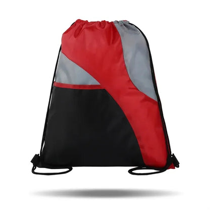 Tri Color Drawstring Sport Pack Bag ( 14" X 16.5" )