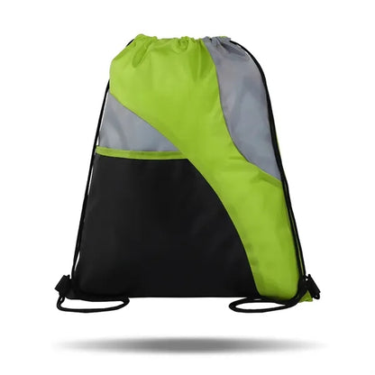 Tri Color Drawstring Sport Pack Bag ( 14" X 16.5" )