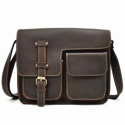 Men's 13in Leather Messenger Bag