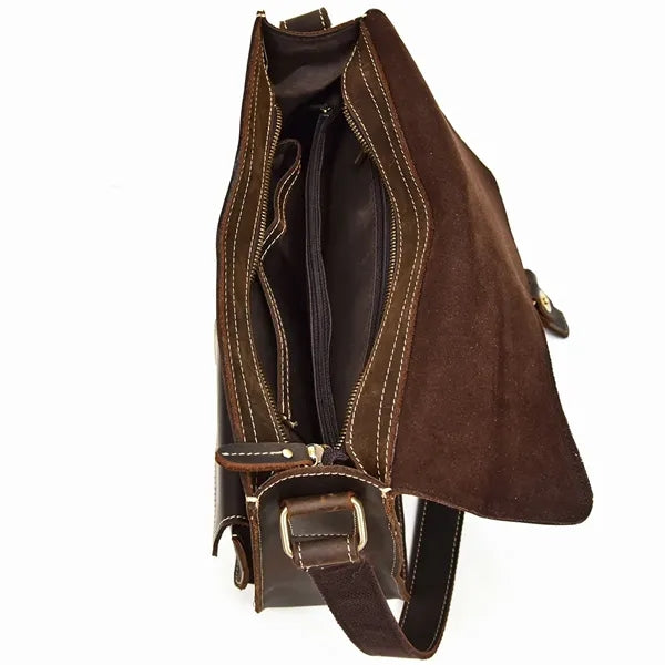 Men's 13in Leather Messenger Bag