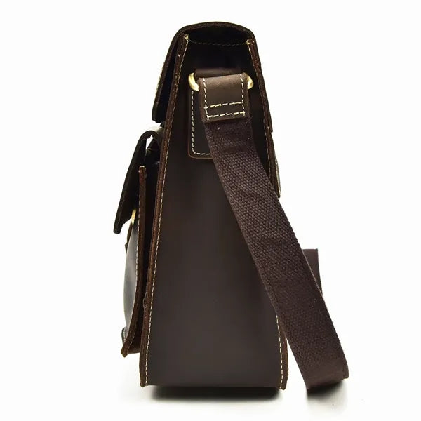 Men's 13in Leather Messenger Bag