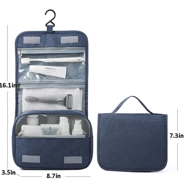 Hanging Compact Hygiene Bag - 3 Compartments Foldable