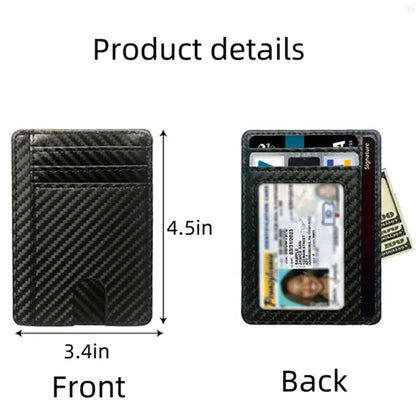Leather Slim RFID Blocking Front Pocket Wallet
