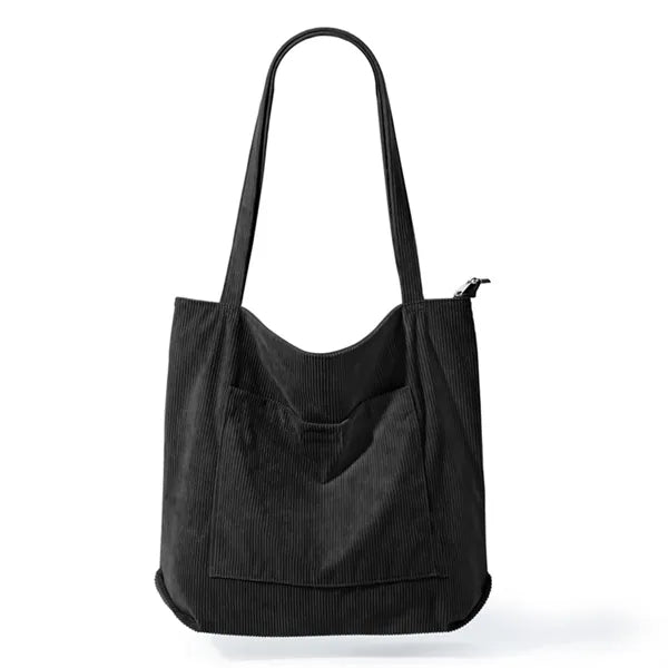 Women's Corduroy Large Shoulder Tote Bag