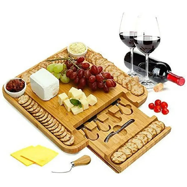 Bamboo Charcuterie Board & Cheese Tools Set