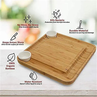 Bamboo Charcuterie Board & Cheese Tools Set