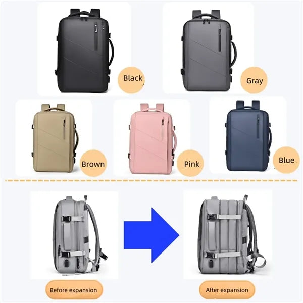Men's Expandable Travel Carry-On Backpack