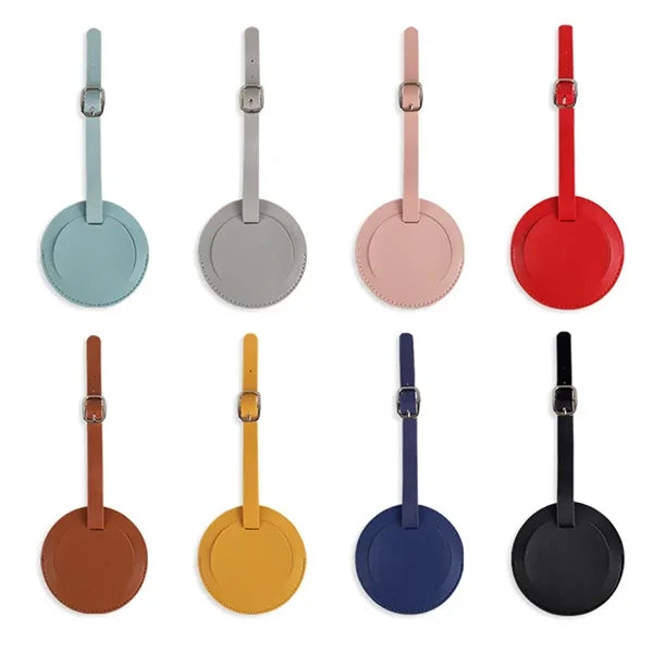 Round PU Luggage Tags
