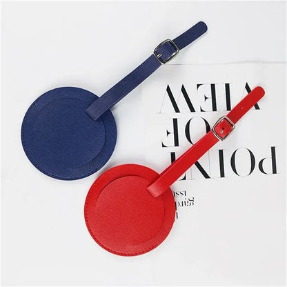 Round PU Luggage Tags