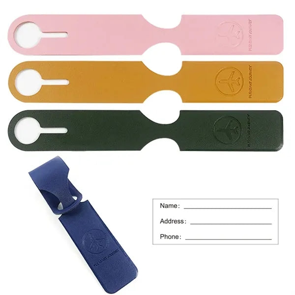 Long Strip PU Luggage Name Tag