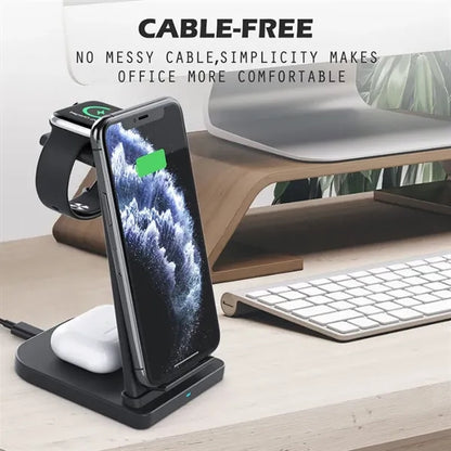 3 in 1 Fast Wireless Charging Station