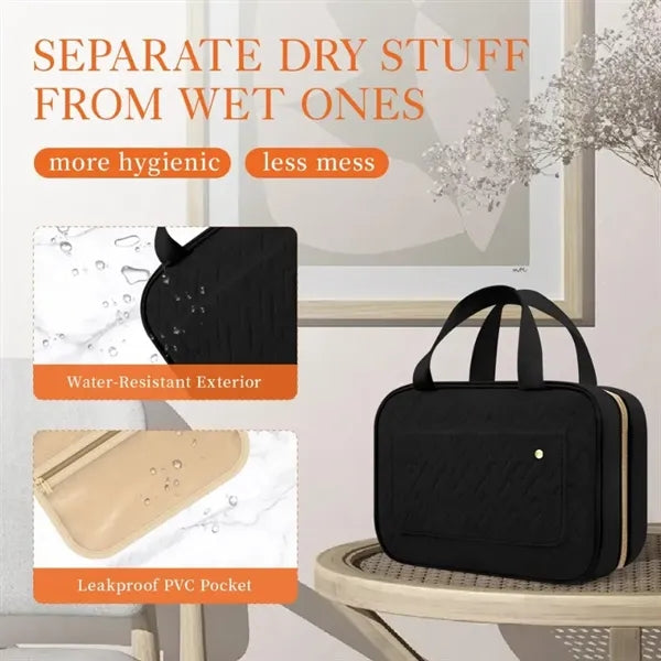 Travel Toiletry Bag with Hanging Hook