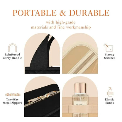 Travel Toiletry Bag with Hanging Hook
