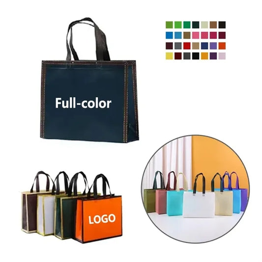 Custom Laminated Non-Woven Tote Bag--Eco Waterproof Shopper