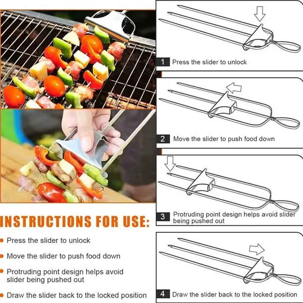 BBQ Telescoping Metal Sticks