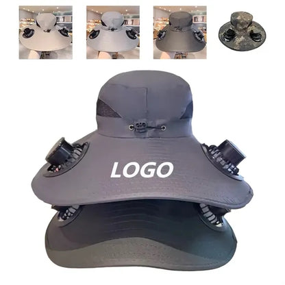 Fan Hat--USB & Solar Powered for Outdoors
