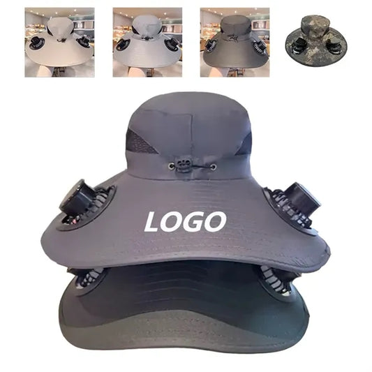 Fan Hat--USB & Solar Powered for Outdoors