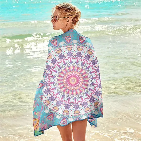 30x60 Full Color Microfiber Quick-Dry Beach Towel for Travel