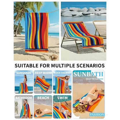 30x60 Full Color Microfiber Quick-Dry Beach Towel for Travel
