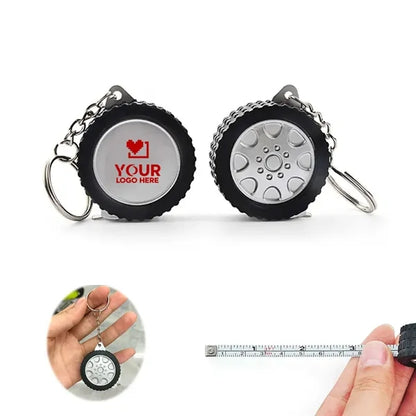 Tire Shape Measuring Tape Key Holder