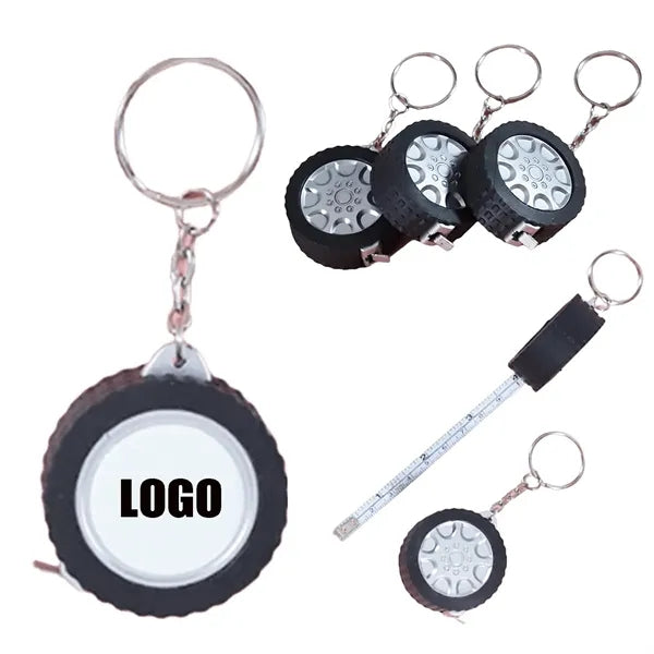Tire Shape Measuring Tape Key Holder