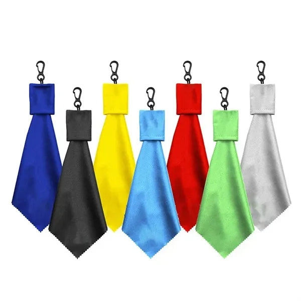 Microfiber Eyeglasses Cleaning Cloth in Pouch with Key Chain