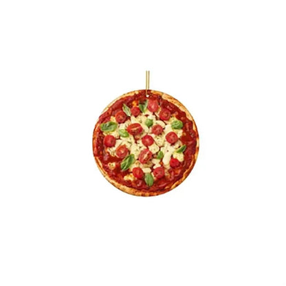 Cute Acrylic Pizza Slice Christmas Ornament For Tree Decor