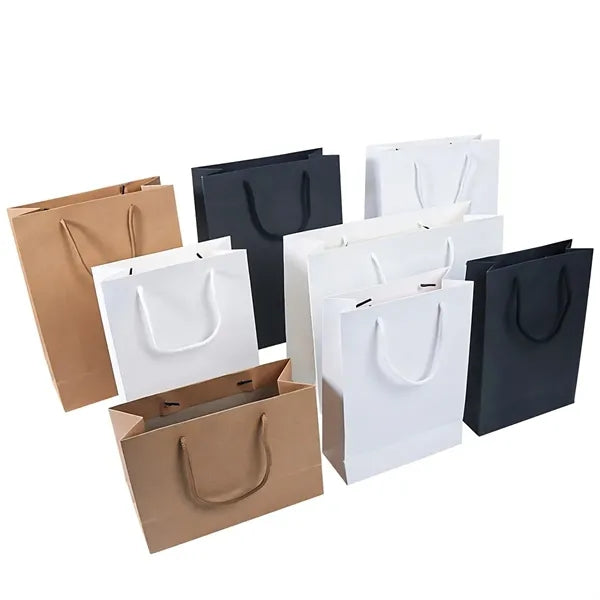 Eco Friendly Kraft Paper Handheld Shopping and Gift Bags