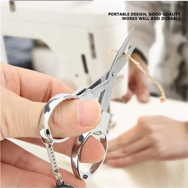 Mini Folding Scissors - Portable Multi-Tool w/ Metal Handle