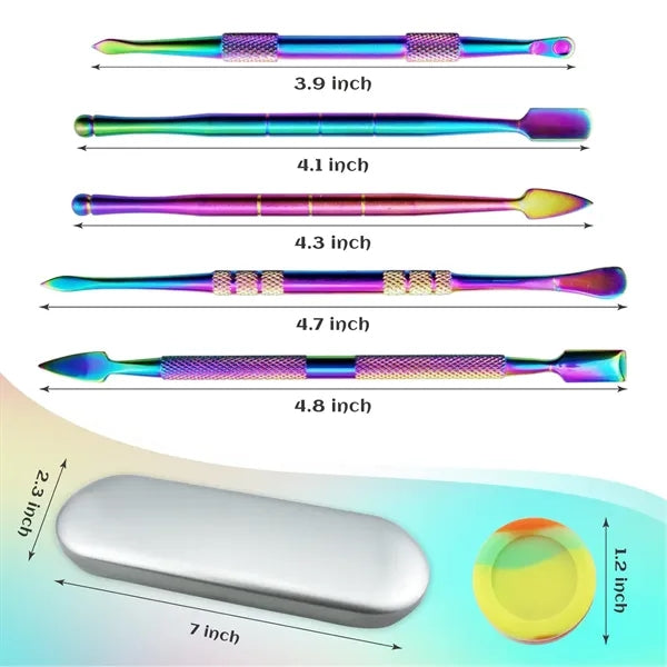 6Pcs Stainless Steel Wax Carving Tool Set w/ Storage Box