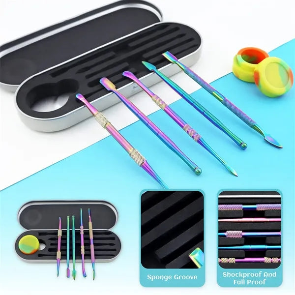 6Pcs Stainless Steel Wax Carving Tool Set w/ Storage Box