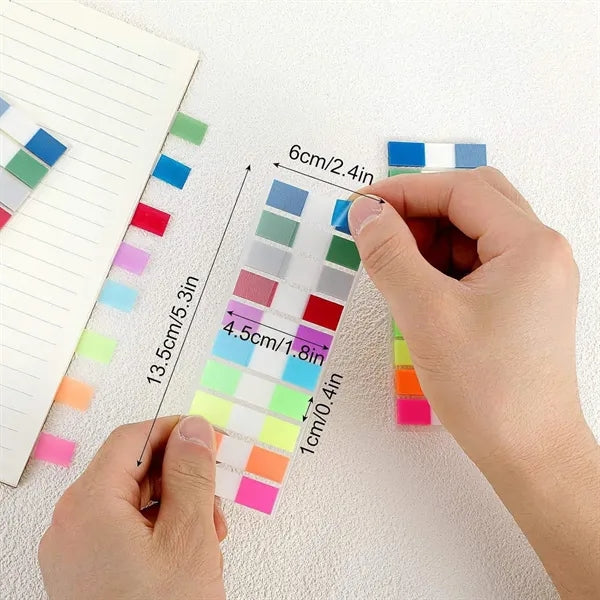 PET Waterproof Transparent Colored Page Tabs