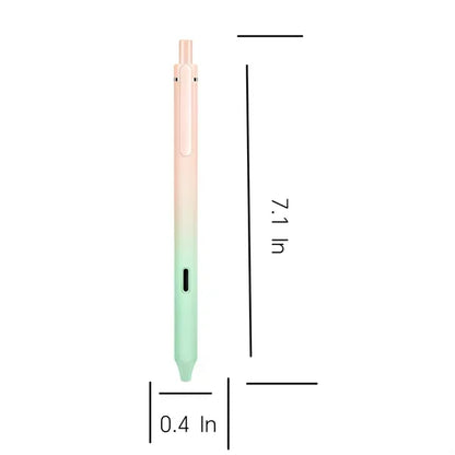 Retractable Gel Pen w/ Gradient Color Barrel for Office