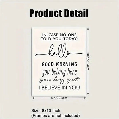 8x10in Glossy Coated Paper Classroom Sign