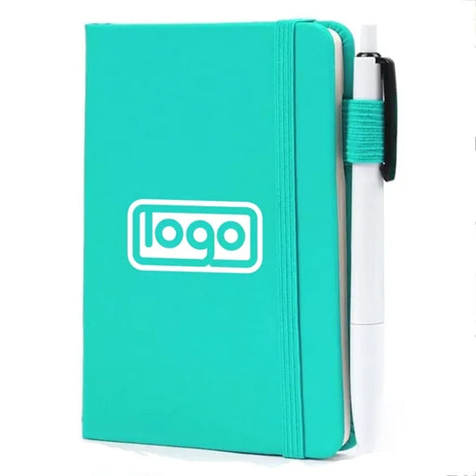 PU Leather A5 Elastic Closure Notebook w/ Pen