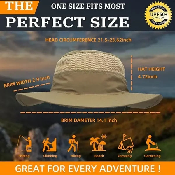 Unisex UPF 50+ Wide Brim Sun Hat