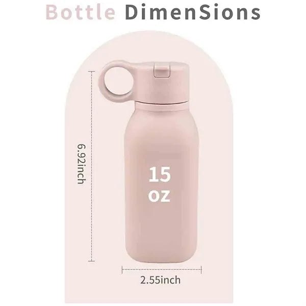 Silicone Bottle With Straw For Toddlers & Kids