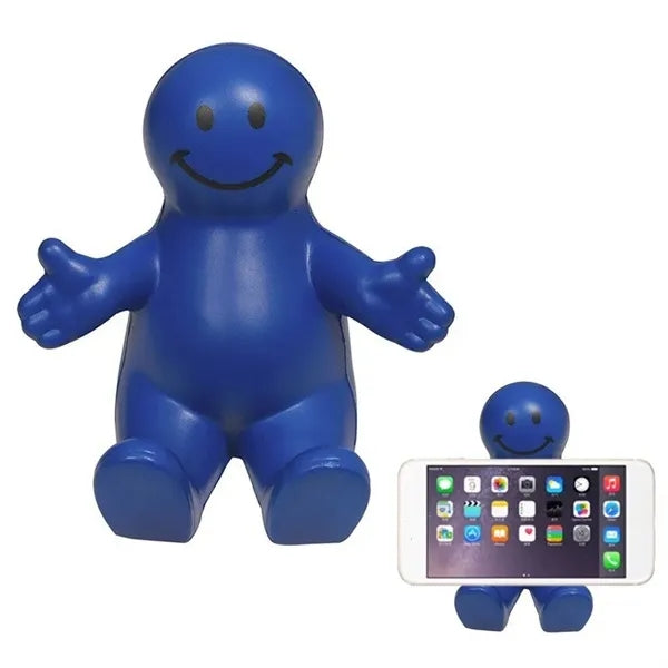 4-Inch PU Squeezable Smiley Face Phone Stand