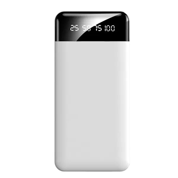 10,000 mAh Super Slim Power Bank with 4-in-1 Cable Flashligh